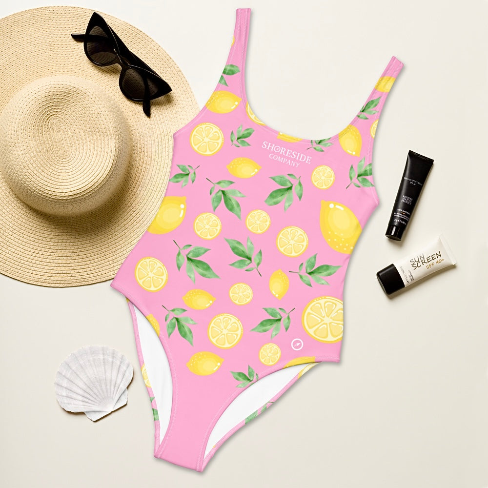 Lemon One Piece Swimsuit - Pink