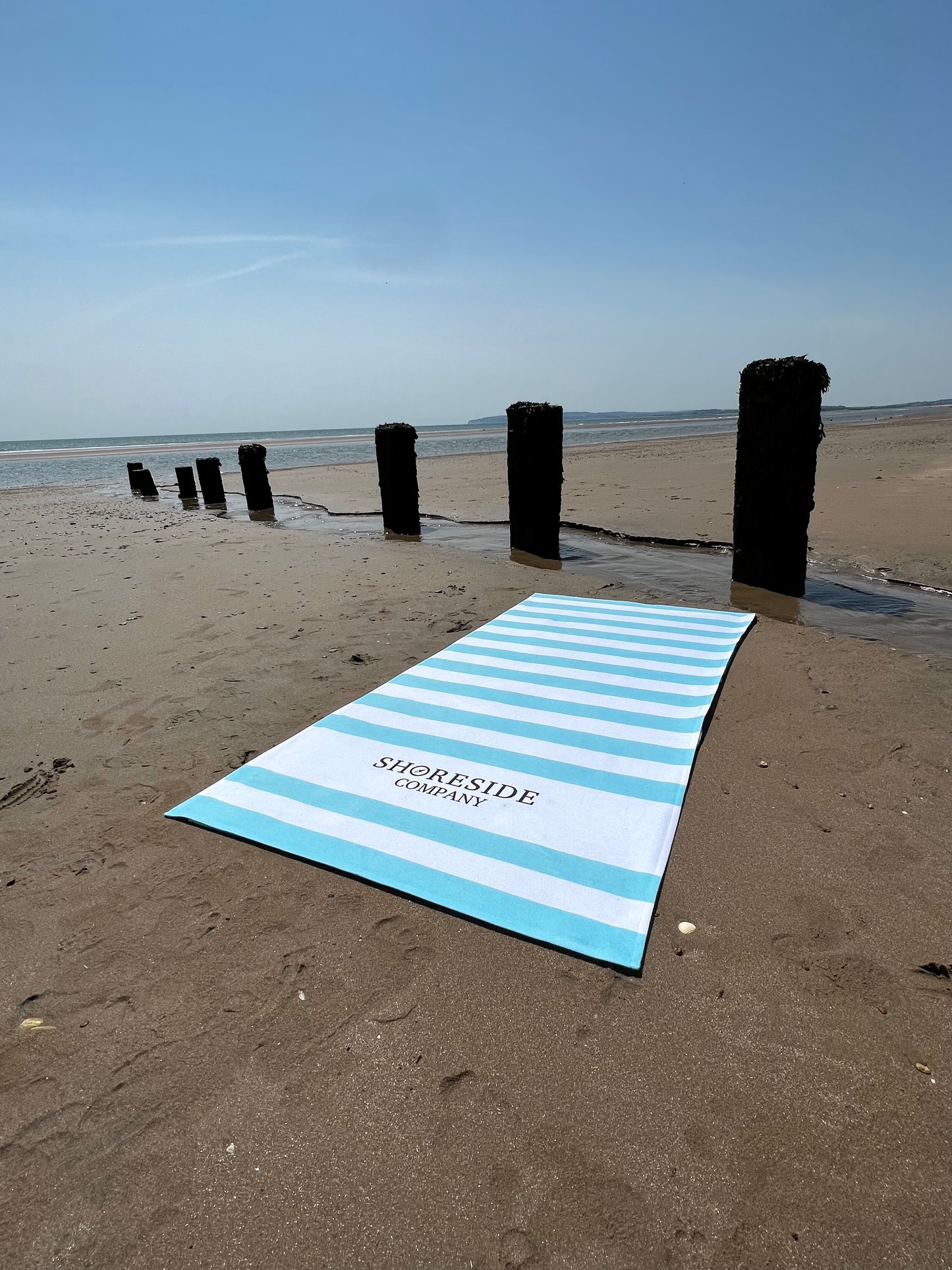 Quick Dry Cotton Mix Beach Towel In Aqua