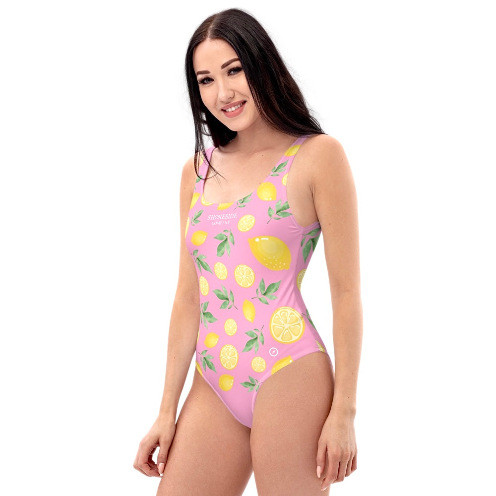 Lemon One Piece Swimsuit - Pink