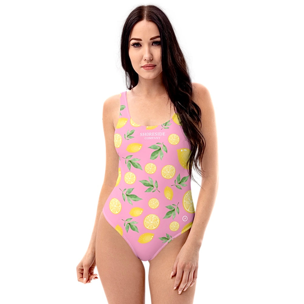 Lemon One Piece Swimsuit - Pink