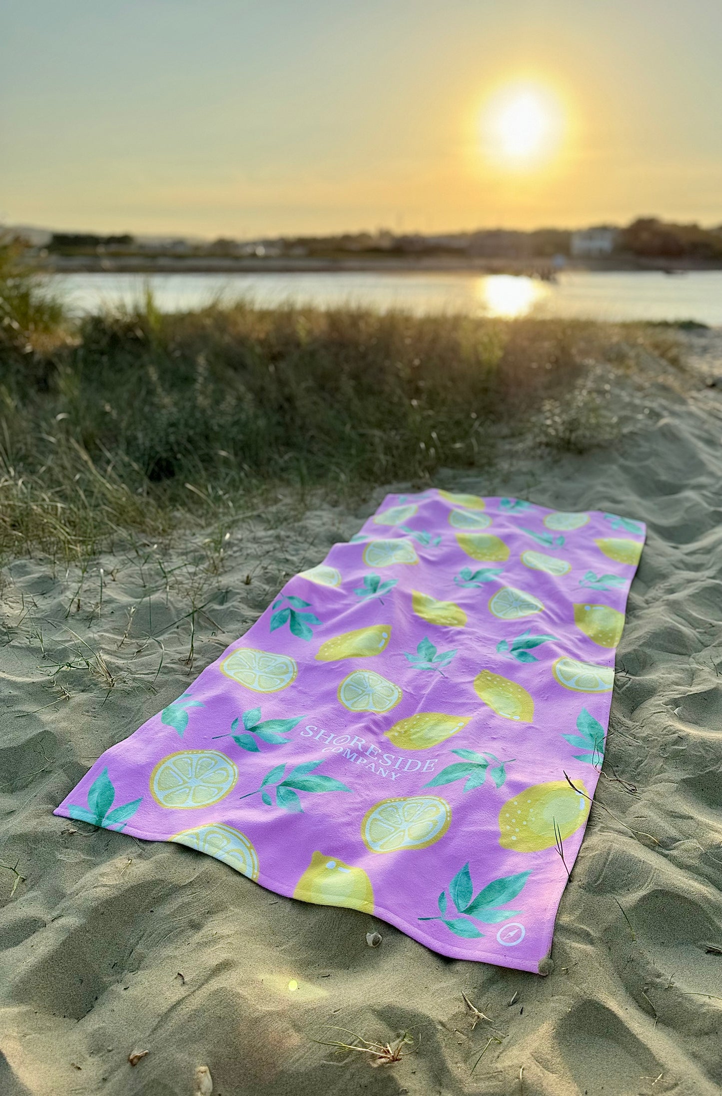 Quick Dry Cotton Beach Towel - The Lemon - Pink