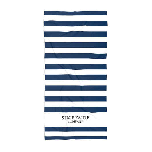 Quick Dry Cotton Mix Beach Towel In Navy