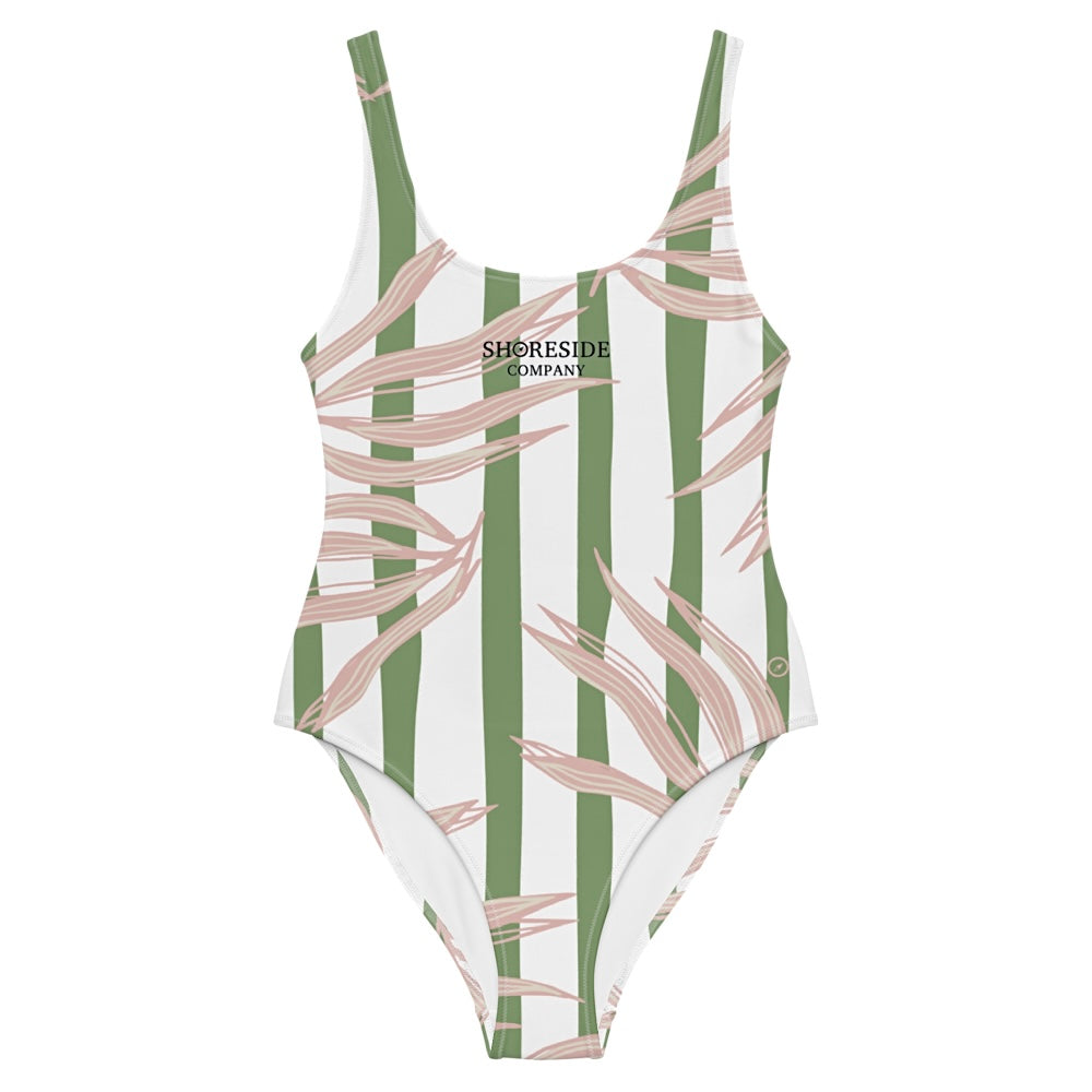 Flowing Seaweed One Piece Swimsuit - White