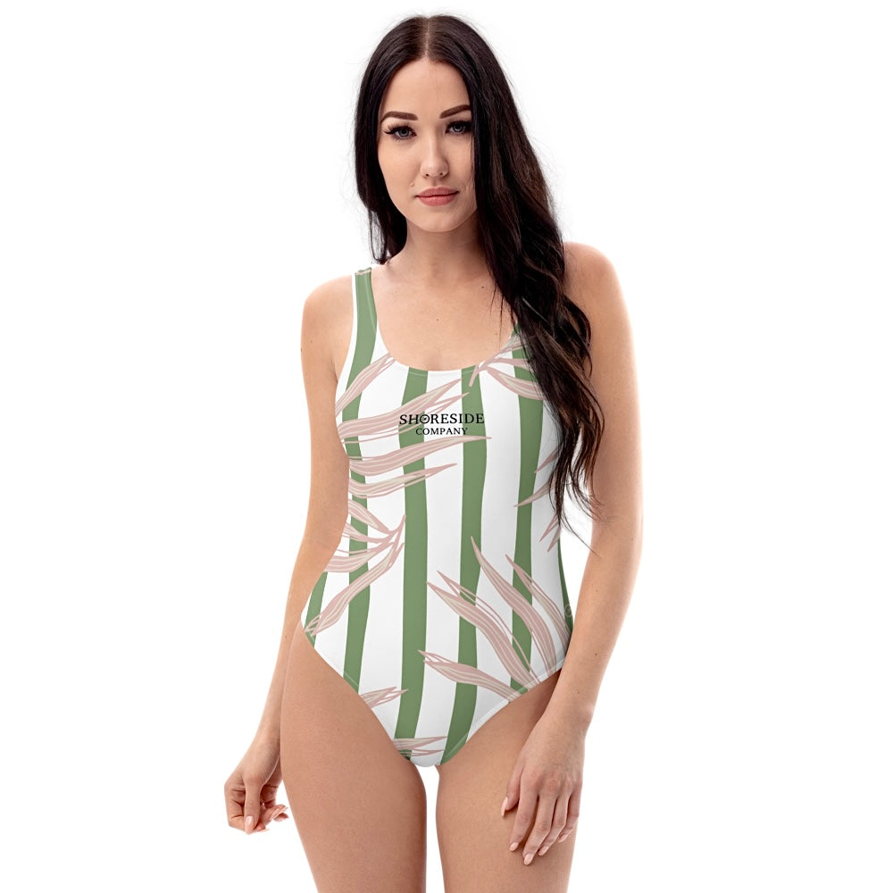 Flowing Seaweed One Piece Swimsuit - White