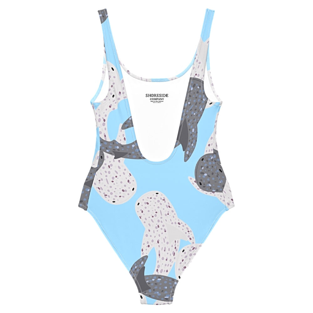 Spotted Shark One Piece Swimsuit - Blue