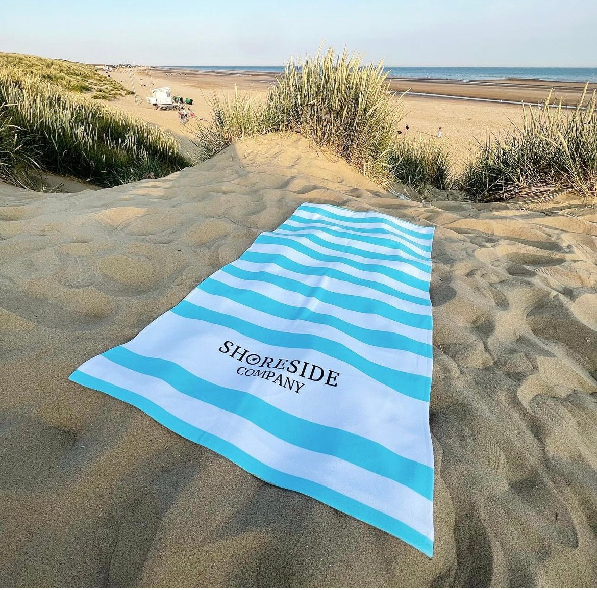 Quick Dry Cotton Mix Beach Towel In Aqua