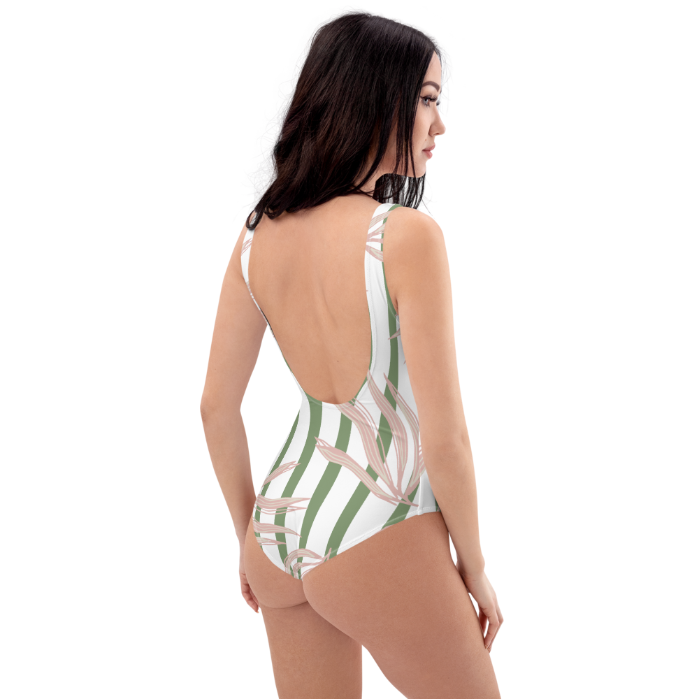 Flowing Seaweed One Piece Swimsuit - White