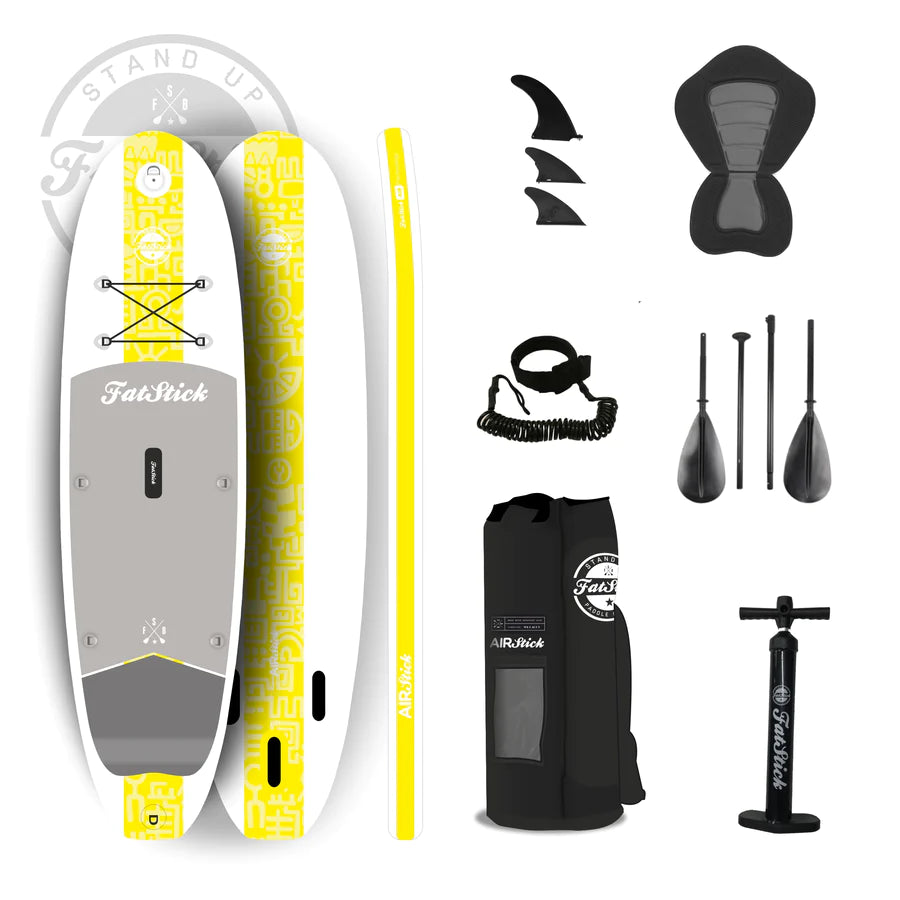 AIRSTICK 10'6 INFLATABLE SUP STAND UP PADDLE BOARD - FULL STARTER PACKAGE + FREE SHORESIDE TOWEL