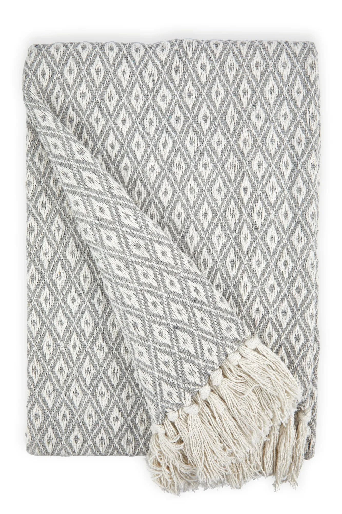 Recycled Cotton Throw in Silver