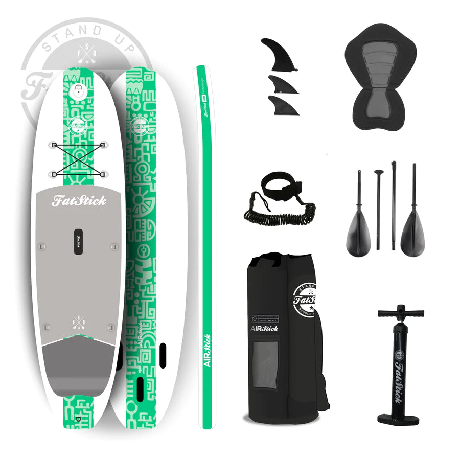 AIRSTICK 10'6 INFLATABLE SUP STAND UP PADDLE BOARD - FULL STARTER PACKAGE + FREE SHORESIDE TOWEL